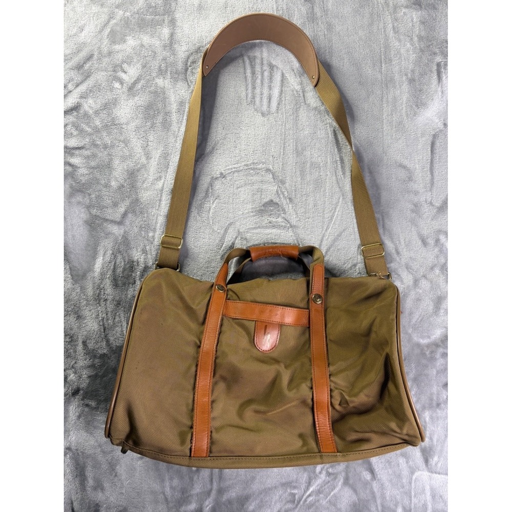 Hartmann Vintage Weekender Duffel Bag Tan Trim Travel Carry On 19 M Unisex